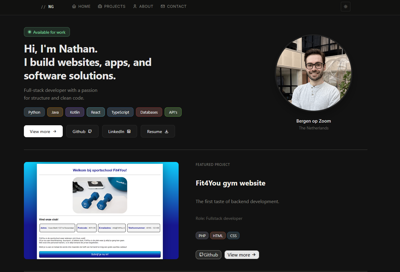 Portfolio website v2